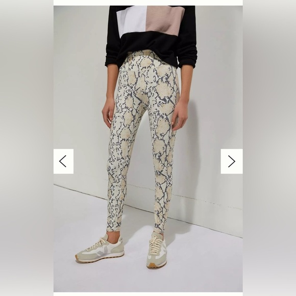 Anthropologie All Fenix Python Print Full Length Leggings size Small High Rise - Picture 5 of 5